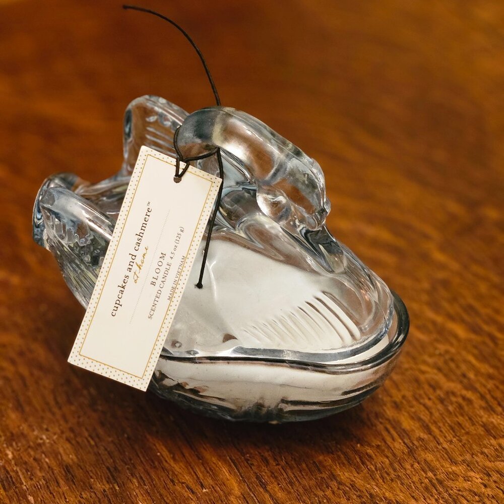 Cupcakes and Cashmere Blue Swan Double Wick Candle. Floral Scent